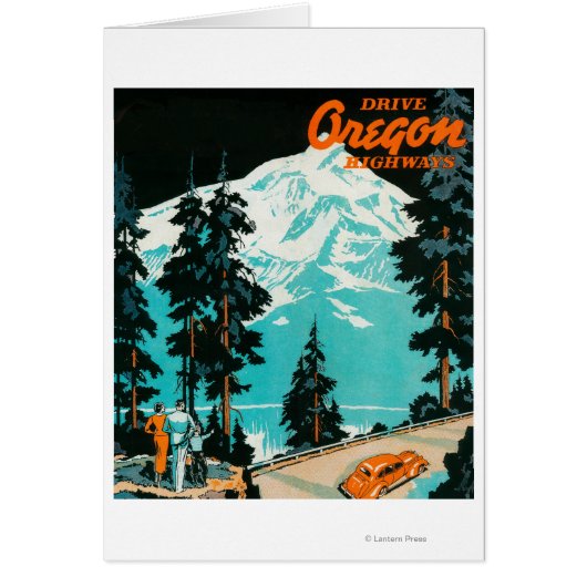 Oregon Highways Advertising Poster Cards (Front)