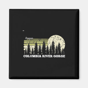Oregon Hiking Columbia River Gorge Trees Nature Fo Magnet