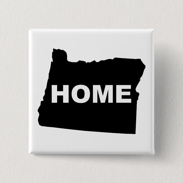 Oregon Home Away From State Button Badge Pin (Front)