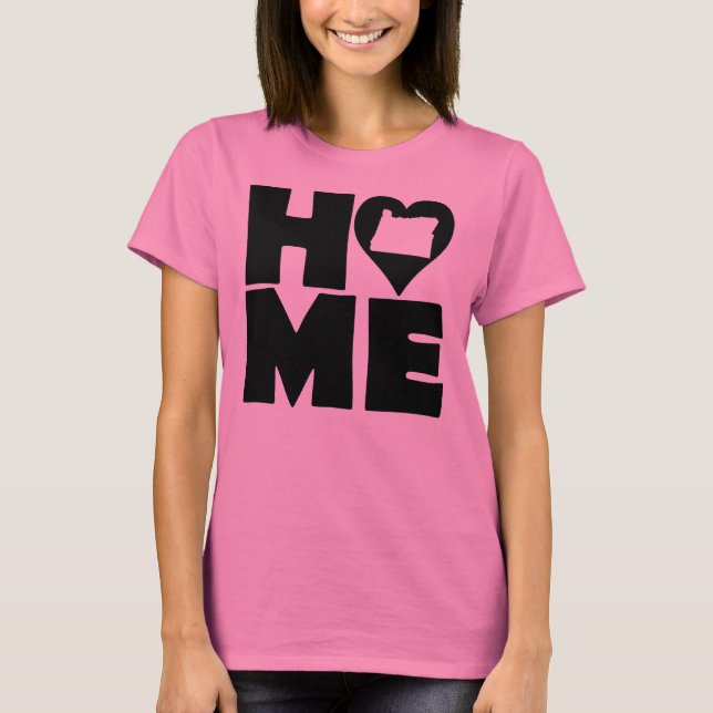 Oregon Home Heart State Tees T-Shirt (Front)