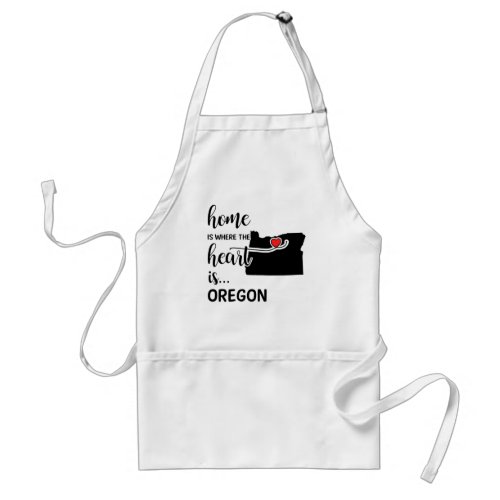 Oregon home is where the heart is adult apron