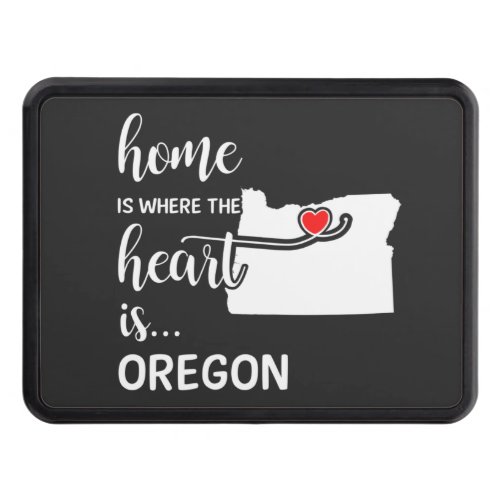 Oregon home is where the heart is hitch cover