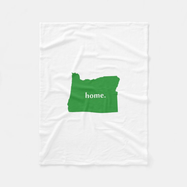 Oregon Home State Green Fleece Blanket (Front)