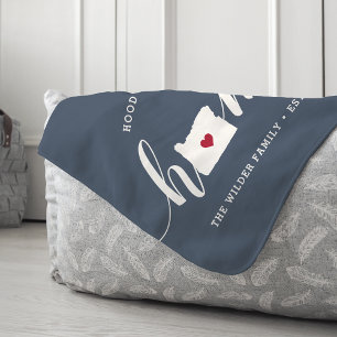 Oregon Home State Personalized Sherpa Blanket