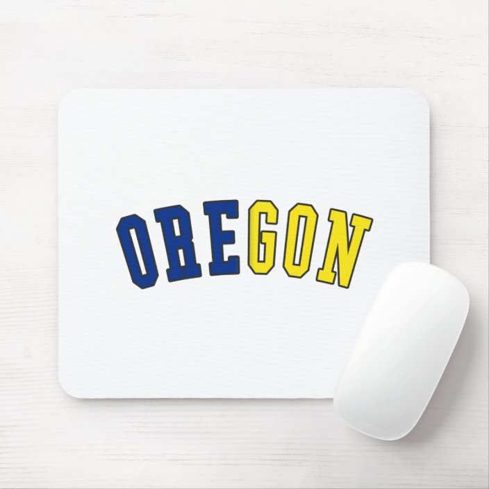 Oregon in State Flag Colors Mouse Pad