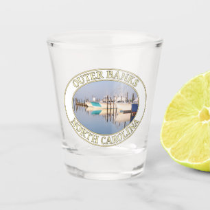Oregon Inlet Fishing Boats, Outer Banks, NC Shot Glass