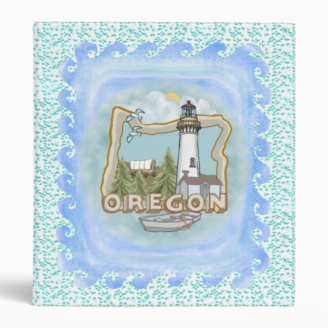 Oregon Lighthouse 3 Ring Binder (Front)
