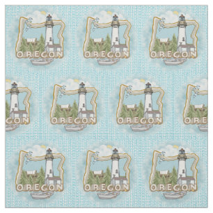 Oregon Lighthouse Fabric