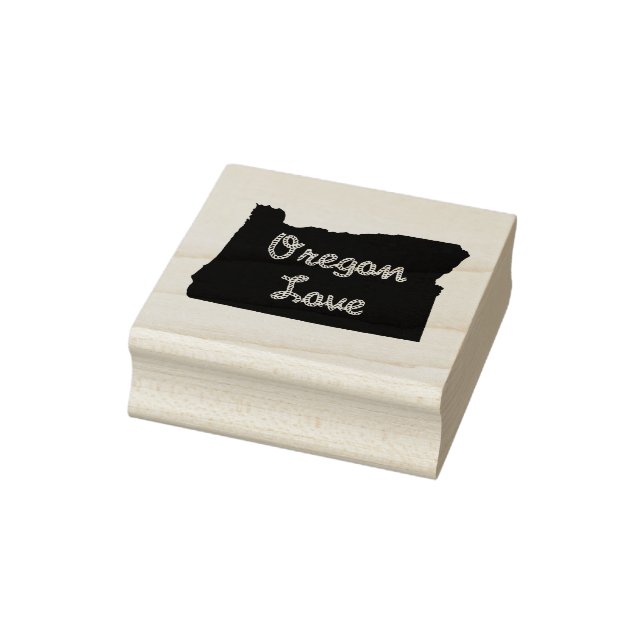 Oregon LOVE Rope Black Rubber Stamp (Stamp)