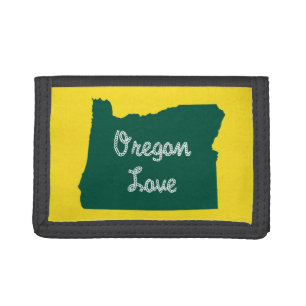 Oregon LOVE Rope Green Trifold Wallet