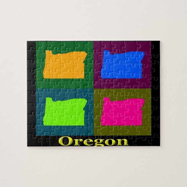 Oregon Map Jigsaw Puzzle (Horizontal)