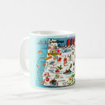 Oregon Map Mug<br><div class="desc">Vintage,  retro Oregon State Map repurposed on a mug or on any drink ware products.</div>