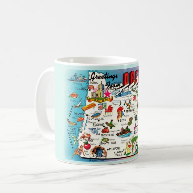 Oregon Map Mug (Front Left)