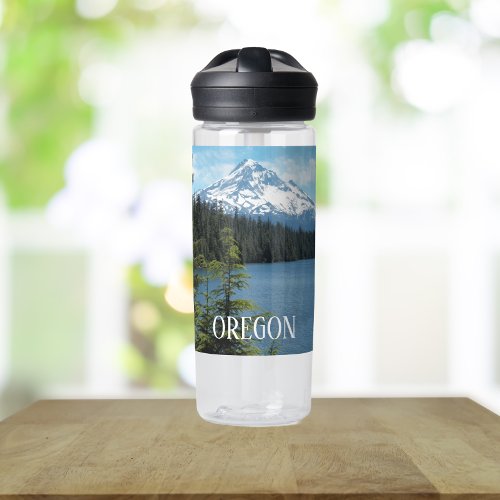 Oregon Mount Hood and Lake Landscape Water Bottle