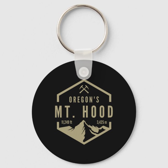 Oregon Mountain Mt. Hood  Keychain (Front)