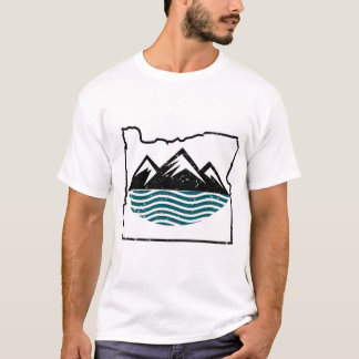 Oregon mountains and waves T-Shirt