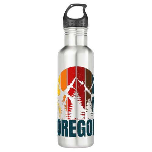 Oregon Mountains Retro Vintage Stainless Steel Water Bottle