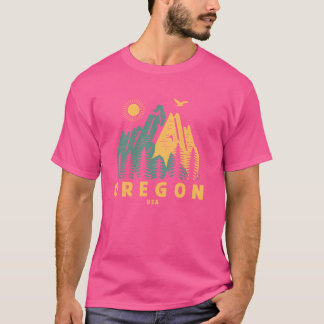 Oregon Mountains USA Hiking Outdoors Vintage T-Shirt