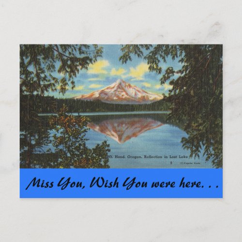 Oregon Mt Hood Lost Lake Postcard