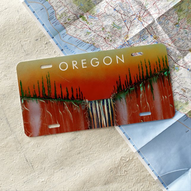 Oregon Natural Beauty License Plate (In Situ)