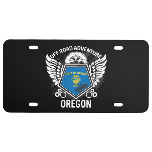 Oregon Off Road Adventure 4x4 Trails Mudding License Plate