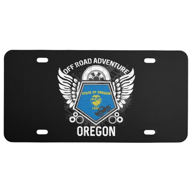 Oregon Off Road Adventure 4x4 Trails Mudding License Plate (Front)