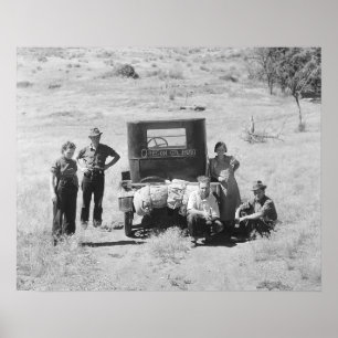 Oregon or Bust, 1936. Vintage Photo Poster