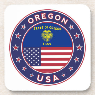 Oregon, Oregon sticker, phone case, tote bag Beverage Coaster