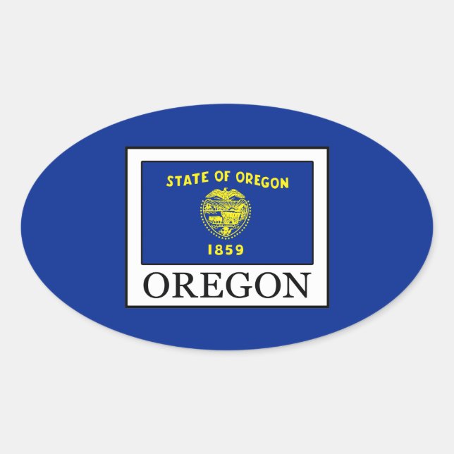 Oregon Oval Sticker (Front)