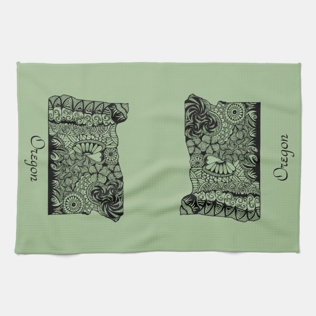 Oregon 'over stove handle' Kitchen Towel (Horizontal)