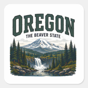 Oregon Pacific Wilderness Journey Square Sticker