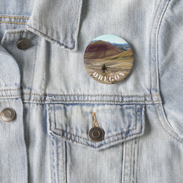 Oregon Painted Hills Landscape Button (In Situ)