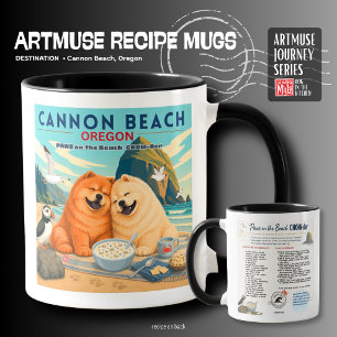 OREGON • Paws on the Beach Chow-Der Art Muse Mug