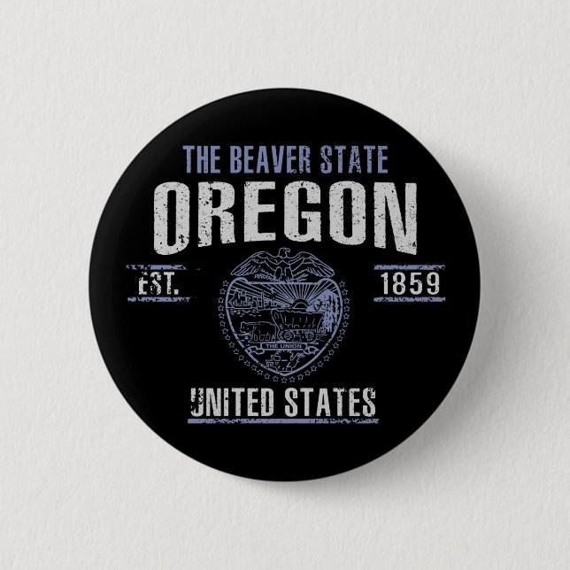 Oregon Pinback Button (Front)