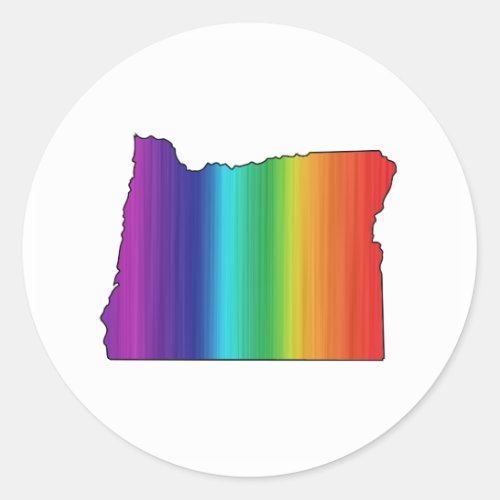 OREGON PRIDE CLASSIC ROUND STICKER