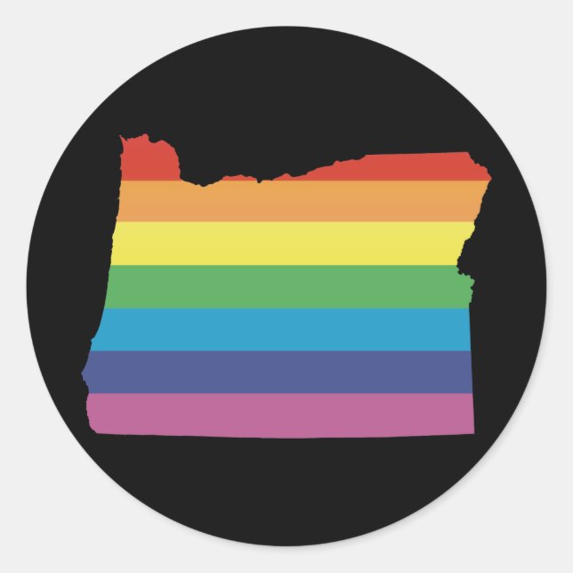 oregon pride. classic round sticker (Front)