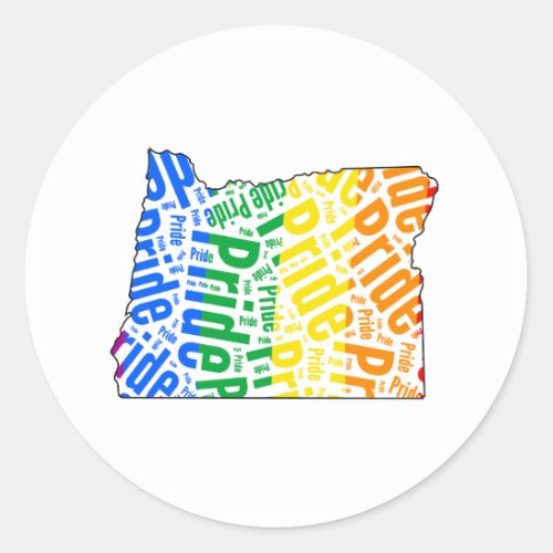 OREGON PRIDE CLASSIC ROUND STICKER