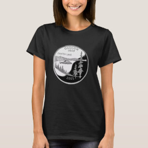 Oregon Quarter Coin - Crater Lake 25 Cent T-Shirt
