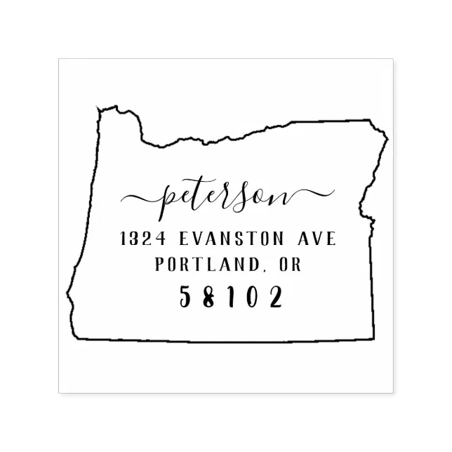 Oregon Return Address Stamp SelfInking Zazzle