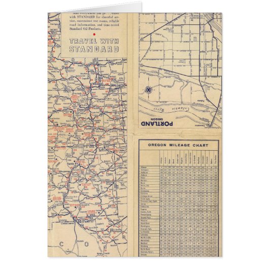 Oregon road map cards (Front)