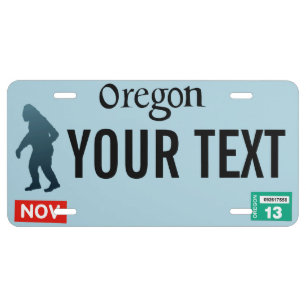 Oregon Sasquatch License Plate
