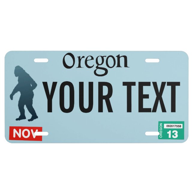 Oregon Sasquatch License Plate (Front)