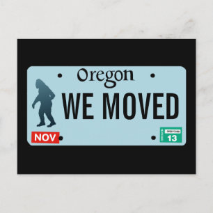 Oregon Sasquatch License Plate Announcement Postcard