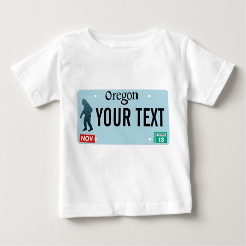 Oregon Sasquatch License Plate Baby T_Shirt