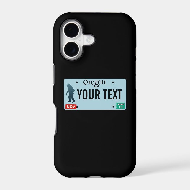 Oregon Sasquatch License Plate Case-Mate iPhone Case (Back)