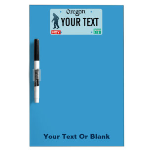 Oregon Sasquatch License Plate Dry Erase Board