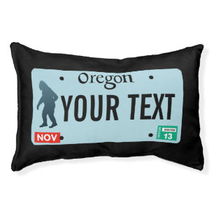 Oregon Sasquatch License Plate Pet Bed