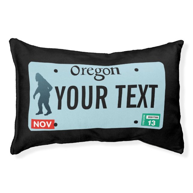 Oregon Sasquatch License Plate Pet Bed (Front)