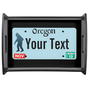 Oregon Sasquatch License Plate Serving Tray