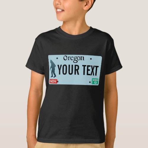 Oregon Sasquatch License Plate T_Shirt